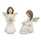 Melrose Sitting Angel Tabletop Figurine - 4.5" - White and Tan - Set of 2